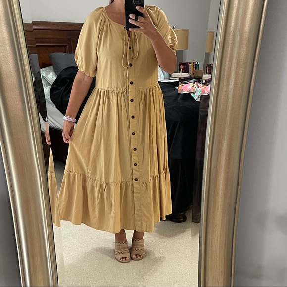 NWT Button Down Khaki Dress - Picture 2 of 8